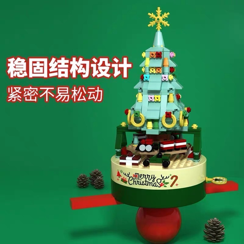 Jiaqi Building Blocks in Stock, Christmas Tree Building Blocks Jk1302 Jiaqi Christmas Tree Music Box One Piece Dropshipping