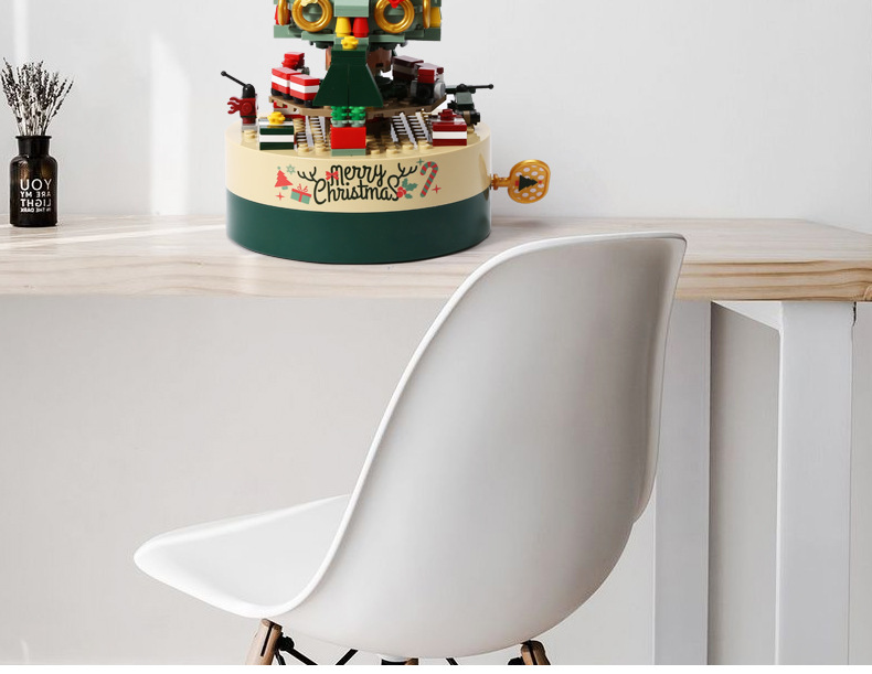 Jiaqi Building Blocks Music Box Creative Decoration Assembly Street View Building Blocks Christmas Holiday Gift Valentine's Day Trendy Toys Jiaqi Building Blocks Music Box Creative Decoration Assembly Street View Building Blocks Christmas Holiday Gift Valentine's Day Trendy Toys