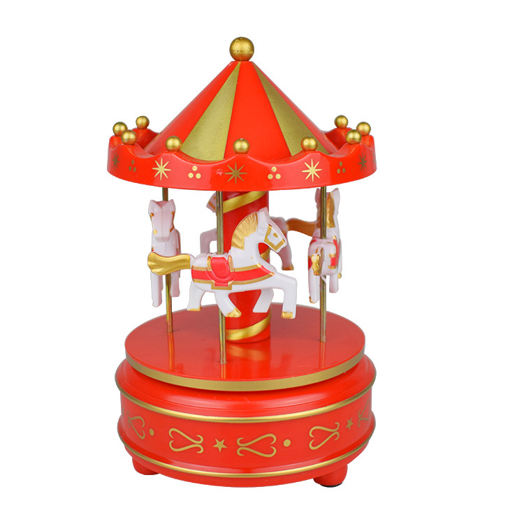 Carousel Music Box Children&#039;s Creative Toy Music Box Cake Baking Decoration Christmas Decoration Birthday Gift