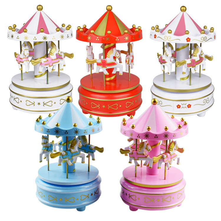 Carousel Music Box Children&#039;s Creative Toy Music Box Cake Baking Decoration Christmas Decoration Birthday Gift