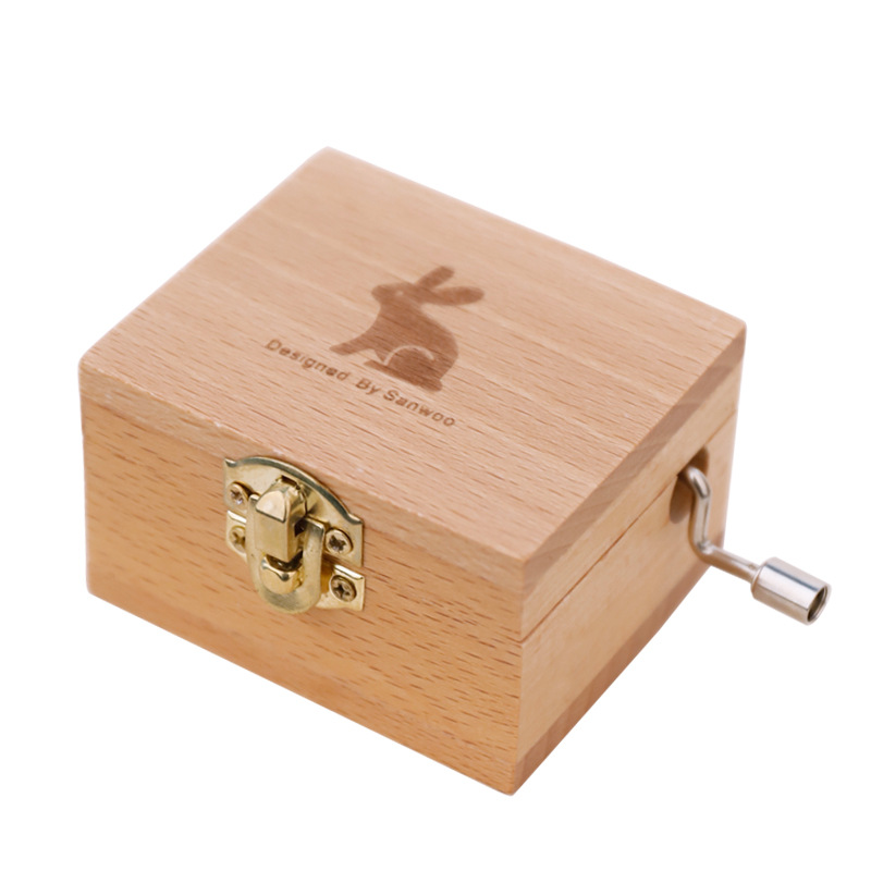 Wooden Hand Music Box Music Box Sky City Children&#039;s Birthday Gifts Girls Little Creative Gifts for Girlfriend