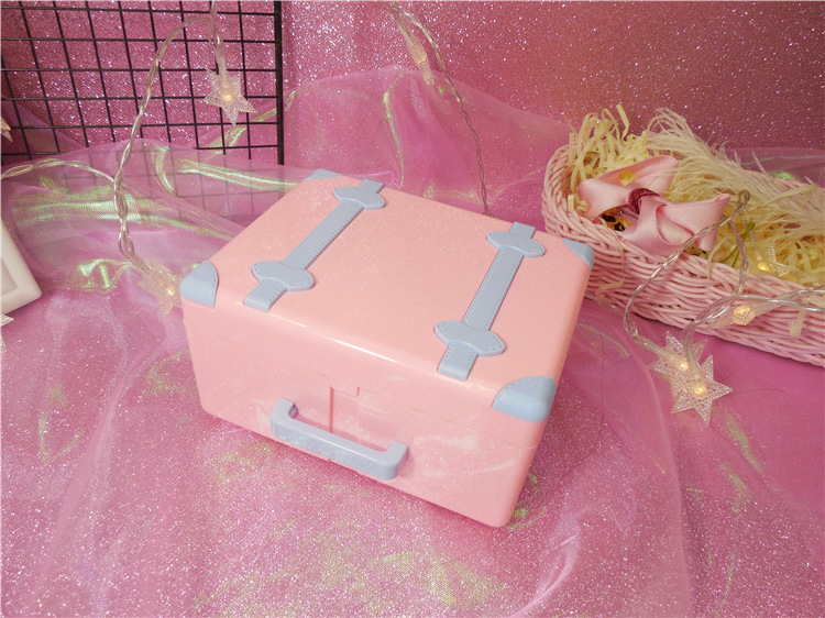Retro girl heart birthday music box girls gift bestie girls children's suitcase music box Retro girl heart birthday music box girls gift bestie girls children's suitcase music box