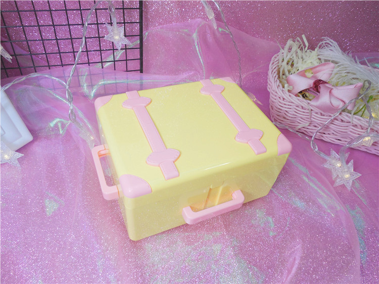 Retro girl heart birthday music box girls gift bestie girls children's suitcase music box Retro girl heart birthday music box girls gift bestie girls children's suitcase music box