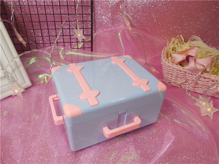 Retro girl heart birthday music box girls gift bestie girls children's suitcase music box Retro girl heart birthday music box girls gift bestie girls children's suitcase music box