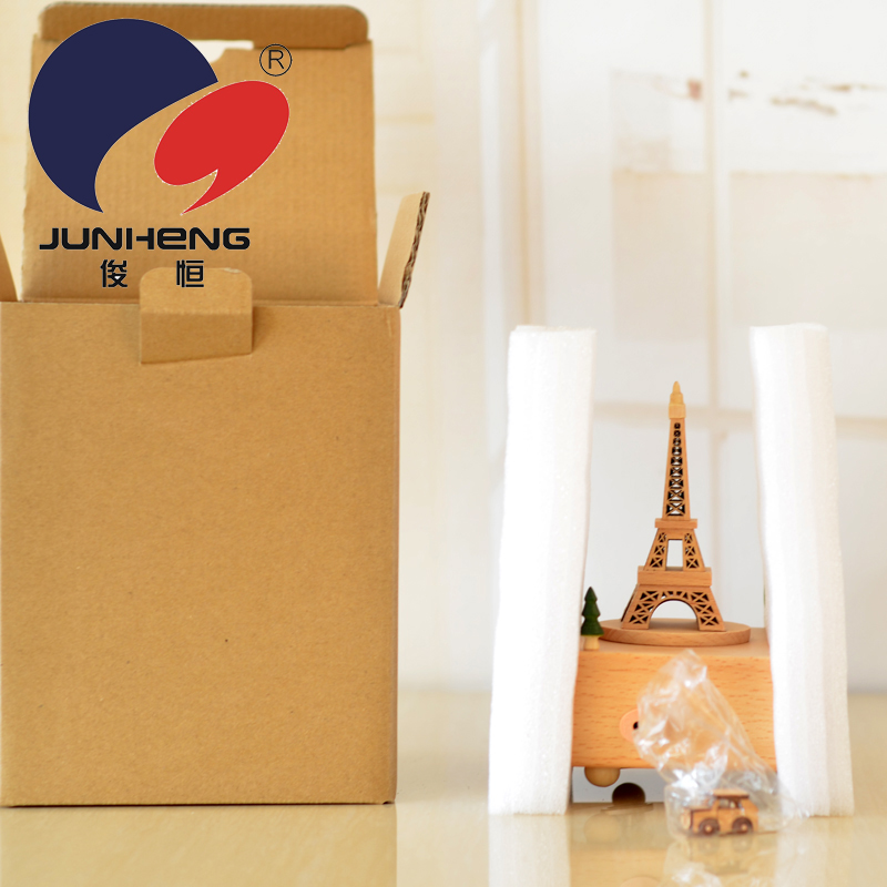 Factory Direct Sales Music Box Music Box Paris Tower Eiffel Valentine Gift Lettering Building Wooden Craftwork