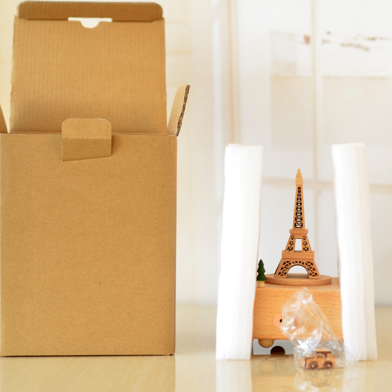 Factory Direct Sales Music Box Music Box Paris Tower Eiffel Valentine Gift Lettering Building Wooden Craftwork Factory Direct Sales Music Box Music Box Paris Tower Eiffel Valentine Gift Lettering Building Wooden Craftwork