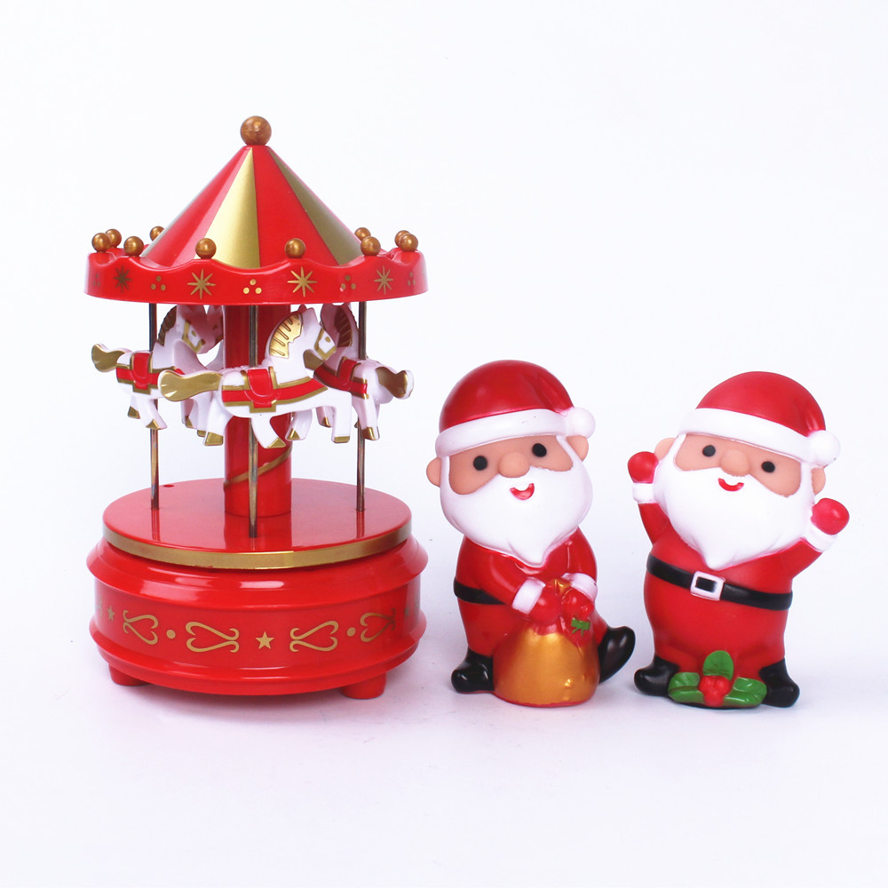 Carousel Birthday Cake Decoration Music Box Music Box Children&#039;s Toy Crafts Decoration Stall Hot Sale