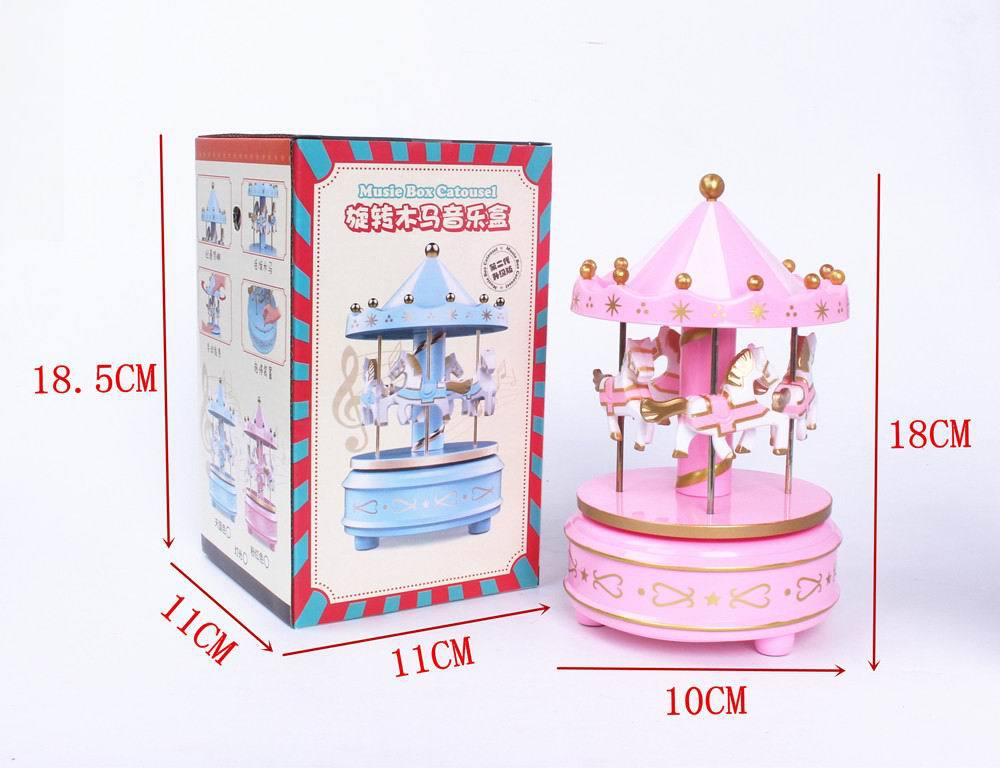 Carousel Birthday Cake Decoration Music Box Music Box Children's Toy Crafts Decoration Stall Hot Sale
