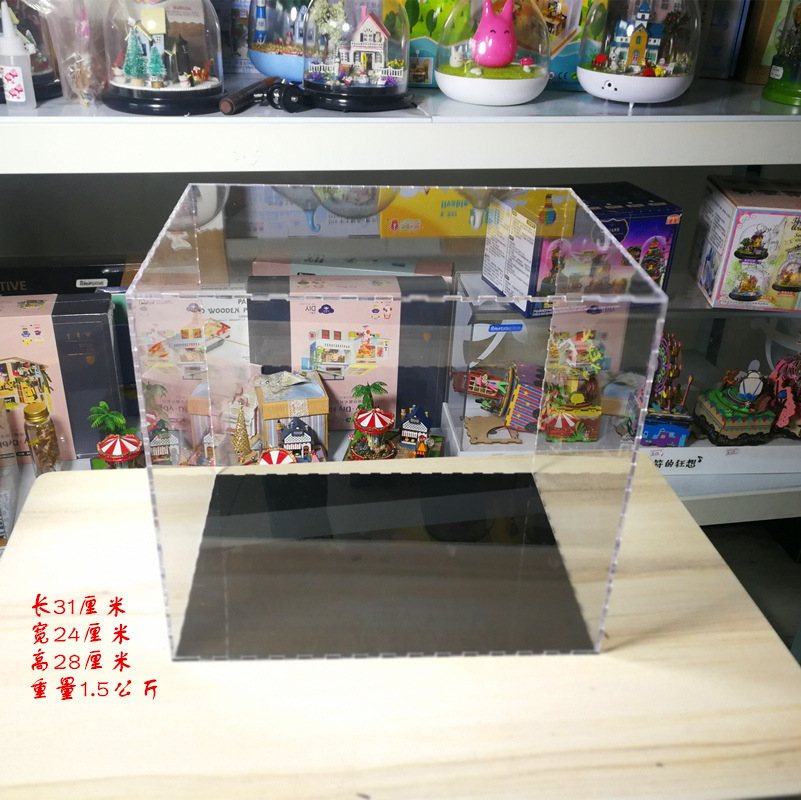 Robotime Pinkuyi Model Loz Toy Box DIY Cottage Music Box Art House Dust Cover Customized Acrylic Cutting Robotime Pinkuyi Model Loz Toy Box DIY Cottage Music Box Art House Dust Cover Customized Acrylic Cutting