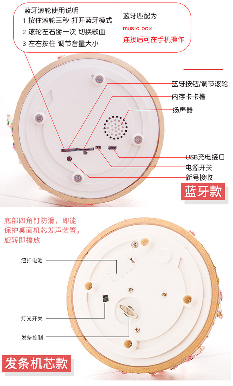 Carousel Crystal Ball Music Box Music Box Children's Day Female Birthday Present One Piece Dropshipping First-Hand Supply