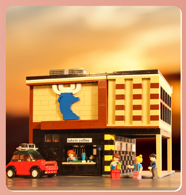 Baby SEMP Christmas Tree Compatible with Lego Light Street View Music Box Assembling Building Blocks Children's Toys Holiday Gifts Wholesale