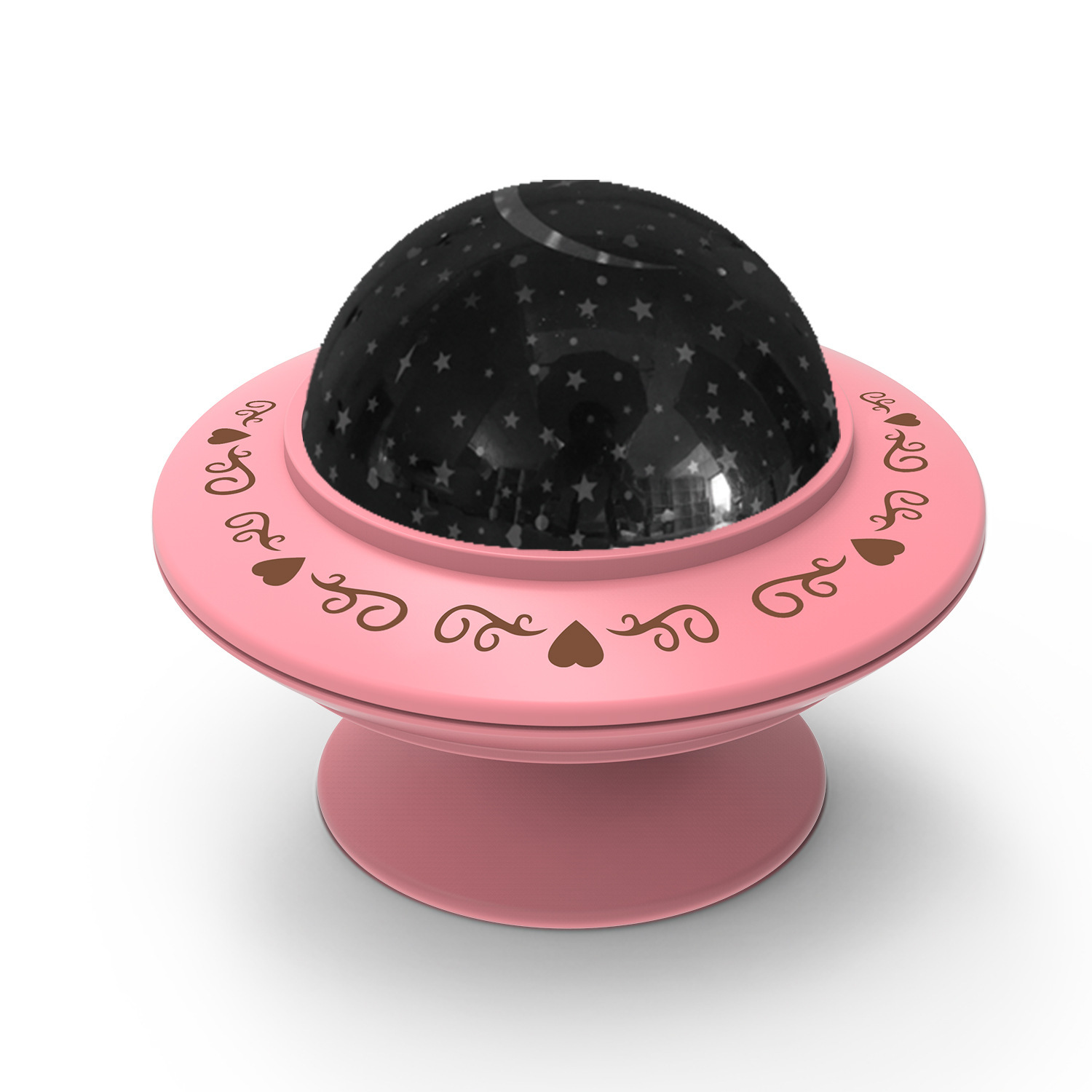 Romantic Starry SkyProjection Music Box Led Atmosphere UFO Music Box Cake Decorative Ornaments Children's Birthday Gifts