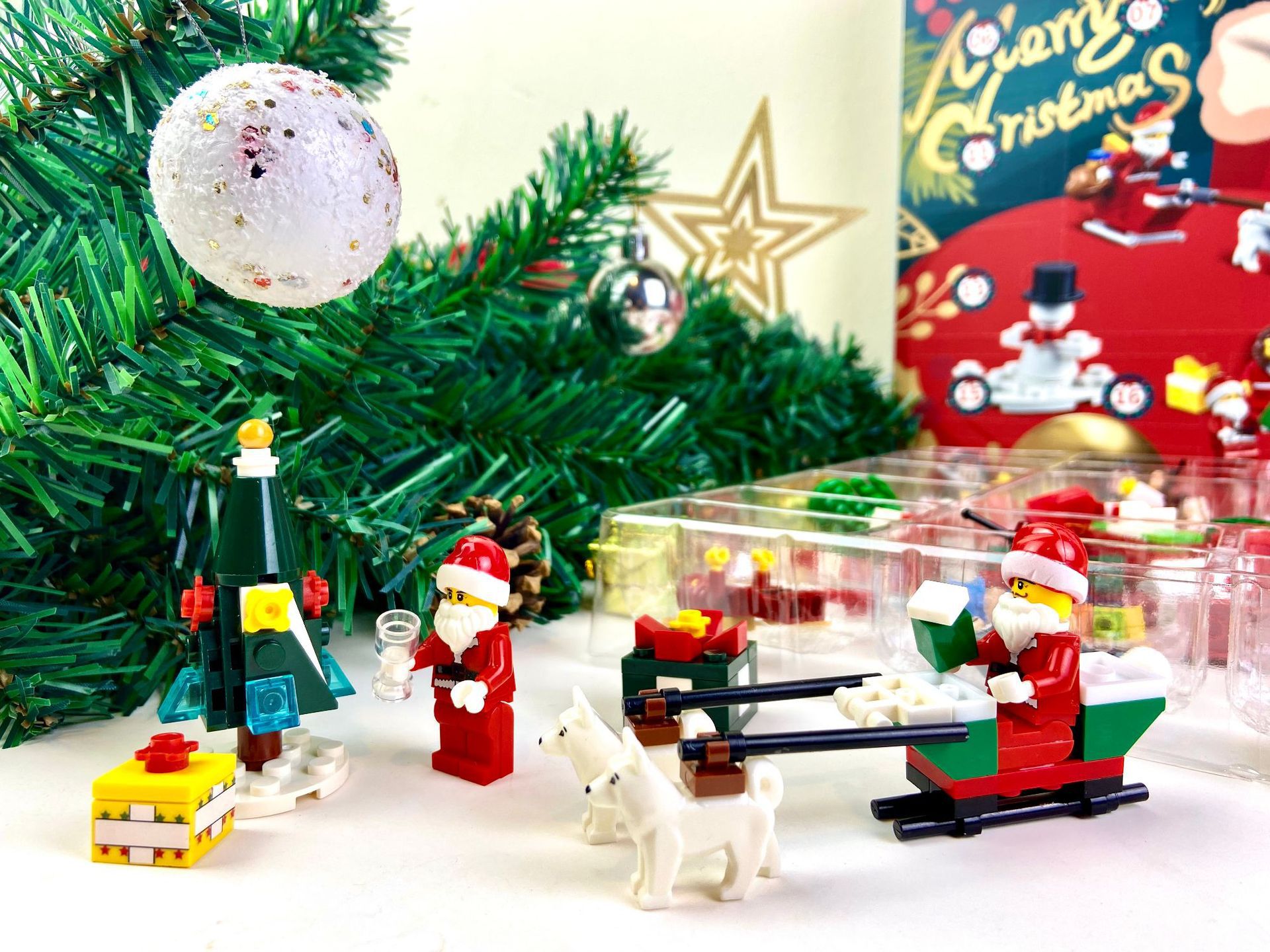 Cross-Border Baby SEMP 601162 Christmas Snowman House Christmas Tree Music Box Lighting Santa Building Blocks Toys