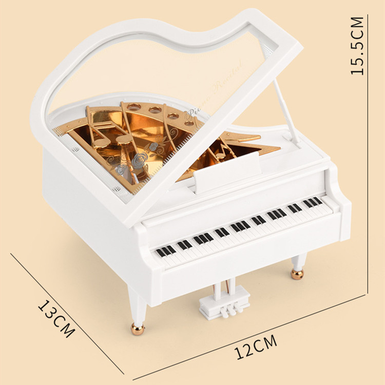 Foreign Trade Hot Sale Little Piano Pattern Music Box Creative Children Holiday Birthday Gift Mini Rotating Music Box