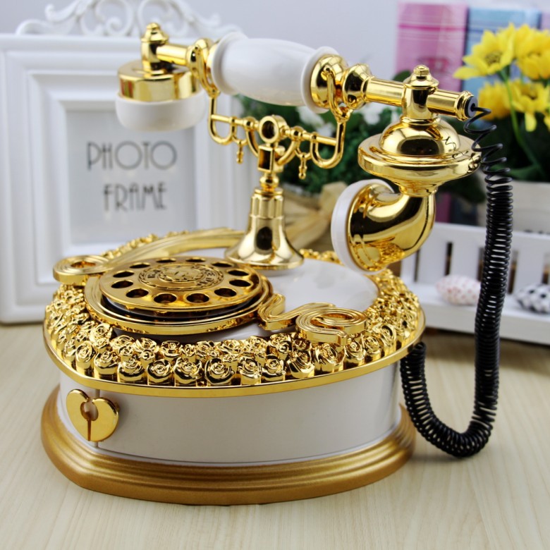 Yl2031 Heart-Shaped Telephone Music Box Creative Eight-Tone Jewelry Box Home Decoration Gift One Piece Dropshipping
