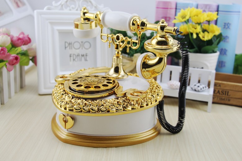 Yl2031 Heart-Shaped Telephone Music Box Creative Eight-Tone Jewelry Box Home Decoration Gift One Piece Dropshipping