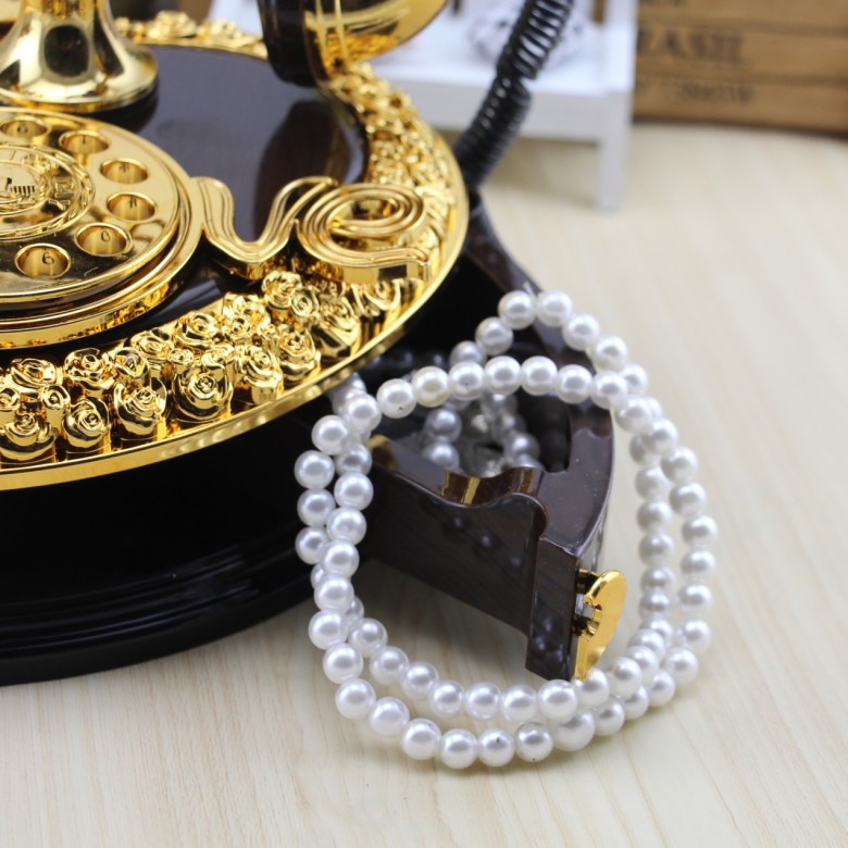 Yl2031 Heart-Shaped Telephone Music Box Creative Eight-Tone Jewelry Box Home Decoration Gift One Piece Dropshipping