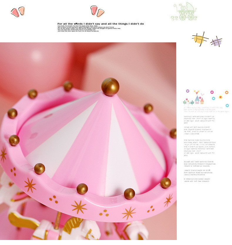 Carousel Music Box Cake Ornaments Birthday Gift Children's Boutique Toy Music Box Student Craft Gift Music Box Carousel Music Box Cake Ornaments Birthday Gift Children's Boutique Toy Music Box Student Craft Gift Music Box