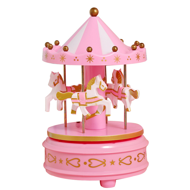 Carousel Music Box Cake Ornaments Birthday Gift Children&#039;s Boutique Toy Music Box Student Craft Gift Music Box
