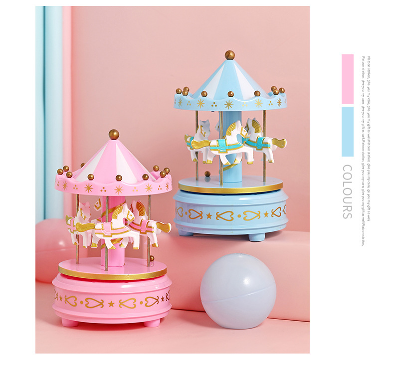 Carousel Music Box Cake Ornaments Birthday Gift Children's Boutique Toy Music Box Student Craft Gift Music Box Carousel Music Box Cake Ornaments Birthday Gift Children's Boutique Toy Music Box Student Craft Gift Music Box