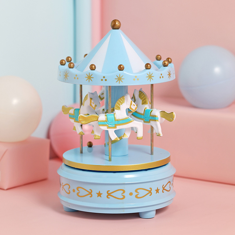 Carousel Music Box Cake Ornaments Birthday Gift Children&#039;s Boutique Toy Music Box Student Craft Gift Music Box