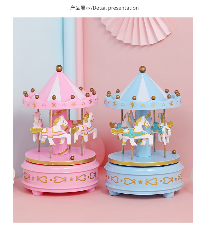 Carousel Music Box Cake Ornaments Birthday Gift Children's Boutique Toy Music Box Student Craft Gift Music Box Carousel Music Box Cake Ornaments Birthday Gift Children's Boutique Toy Music Box Student Craft Gift Music Box