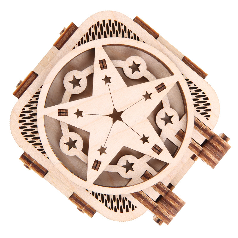 Youge Uguter Star Music Box T703 Wooden Assembled Music Box Creative Gift