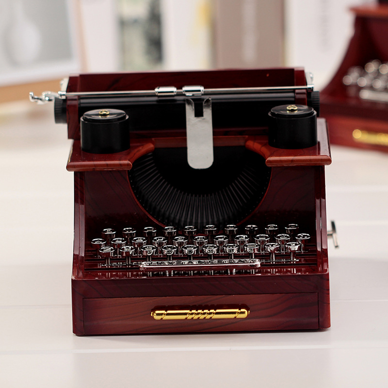 Mini vintage typewriter Music Box Phonograph music box piano music box