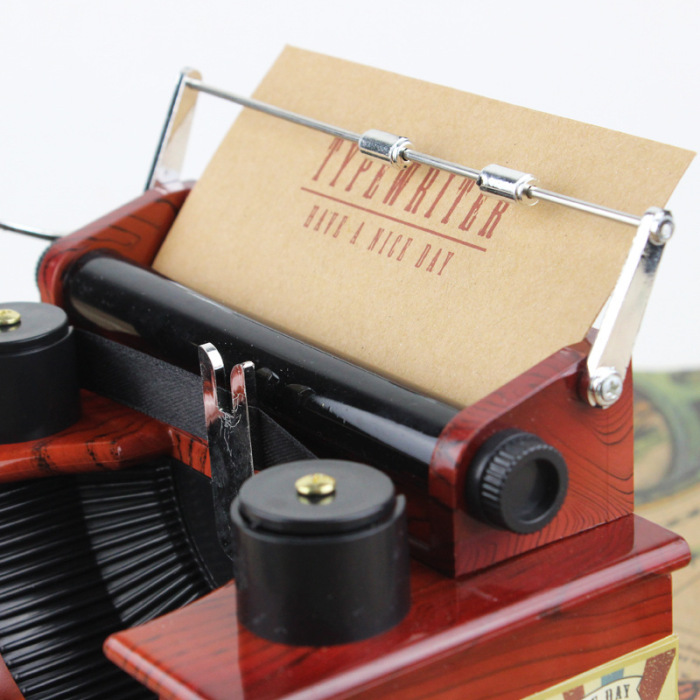 Mini vintage typewriter Music Box Phonograph music box piano music box