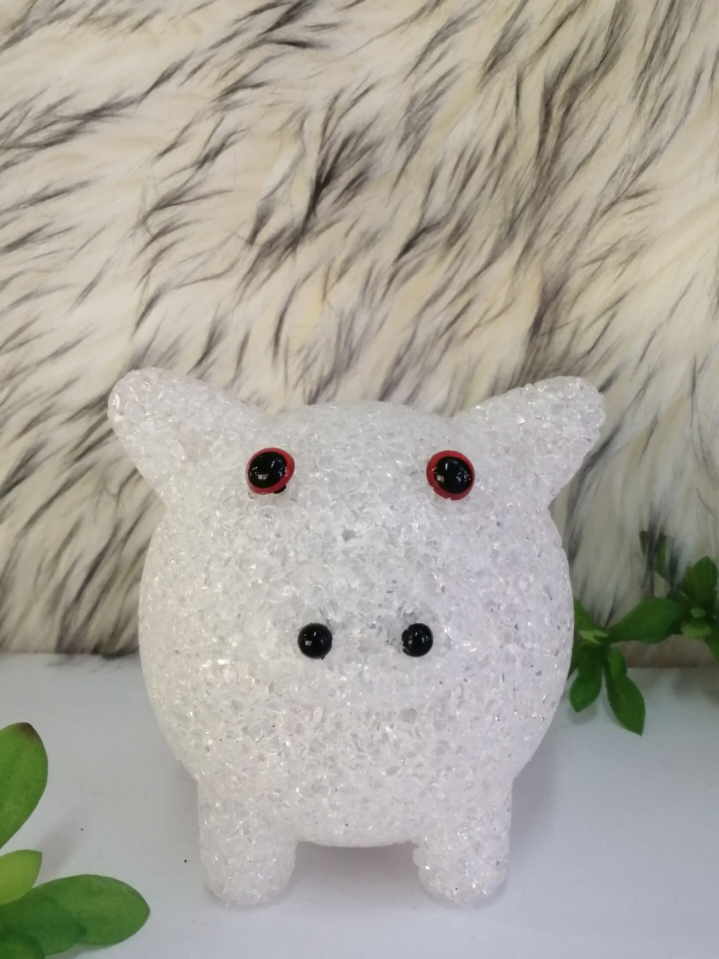 Fat pig cartoon animal colorful crystal grain lamp LED rice grain lamp gift pendant creative gift