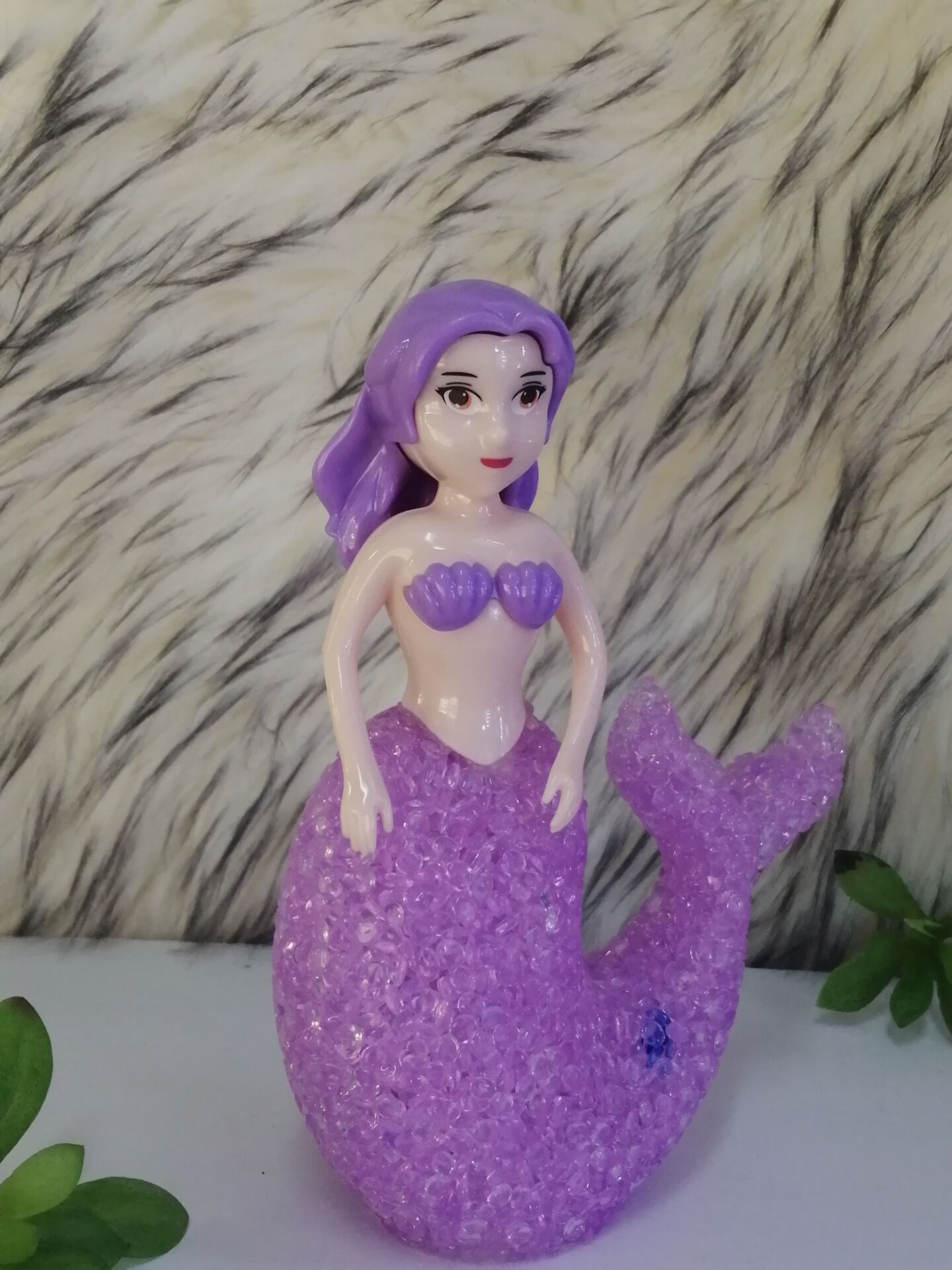 Mermaid cartoon animal colorful crystal pellet lamp LED rice lamp gift pendant creative gift