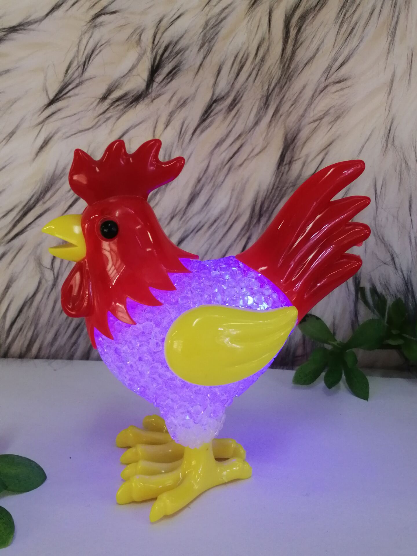 Rooster cartoon animal colorful crystal grain lamp LED rice grain lamp gift pendant creative gift Rooster cartoon animal colorful crystal grain lamp LED rice grain lamp gift pendant creative gift