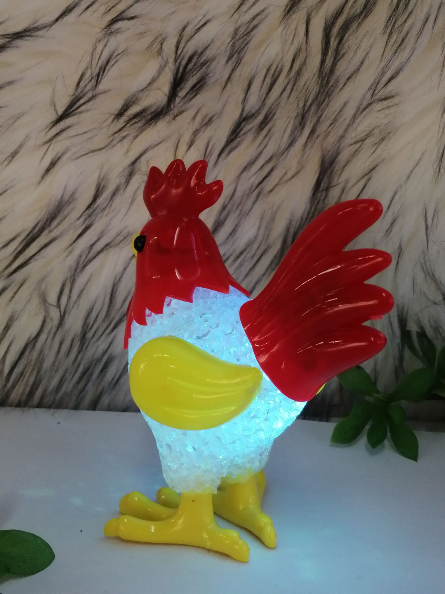 Rooster cartoon animal colorful crystal grain lamp LED rice grain lamp gift pendant creative gift Rooster cartoon animal colorful crystal grain lamp LED rice grain lamp gift pendant creative gift