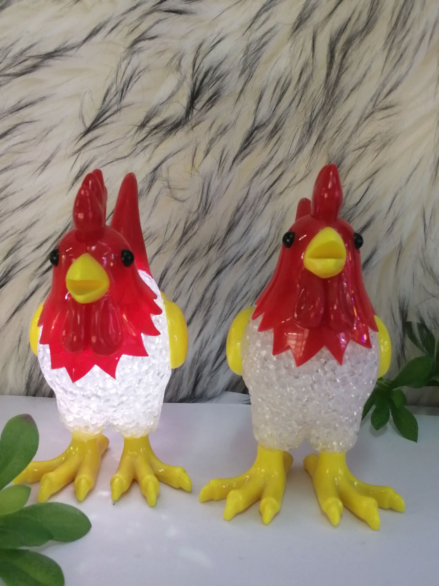 Rooster cartoon animal colorful crystal grain lamp LED rice grain lamp gift pendant creative gift Rooster cartoon animal colorful crystal grain lamp LED rice grain lamp gift pendant creative gift