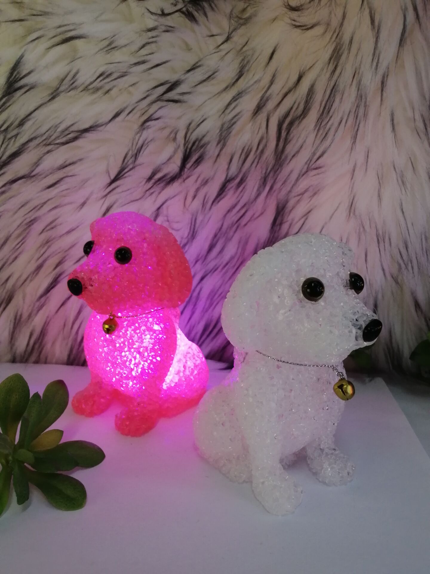 Poodle cartoon animal colorful crystal grain lamp LED rice grain lamp gift pendant creative gift Poodle cartoon animal colorful crystal grain lamp LED rice grain lamp gift pendant creative gift