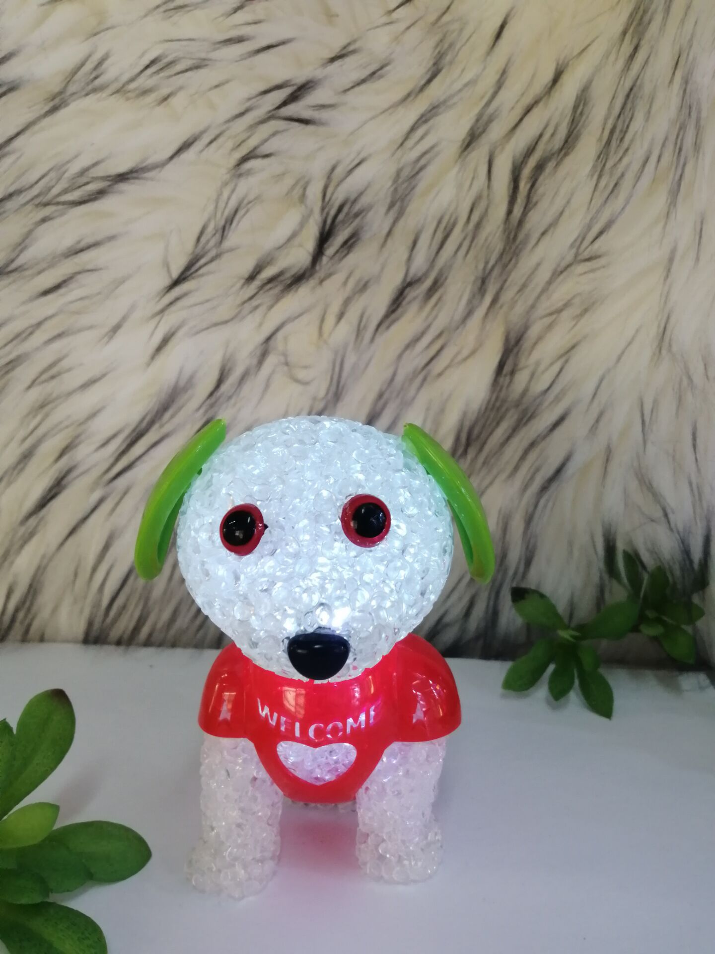 Tea dog cartoon animal colorful crystal grain lamp LED rice grain lamp gift pendant creative gift Tea dog cartoon animal colorful crystal grain lamp LED rice grain lamp gift pendant creative gift