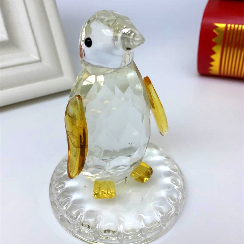 Crystal Penguin Colorful Light Luminous Small Animal Craft Gift Students&#039; Birthday Present Small Product Promotion Customization