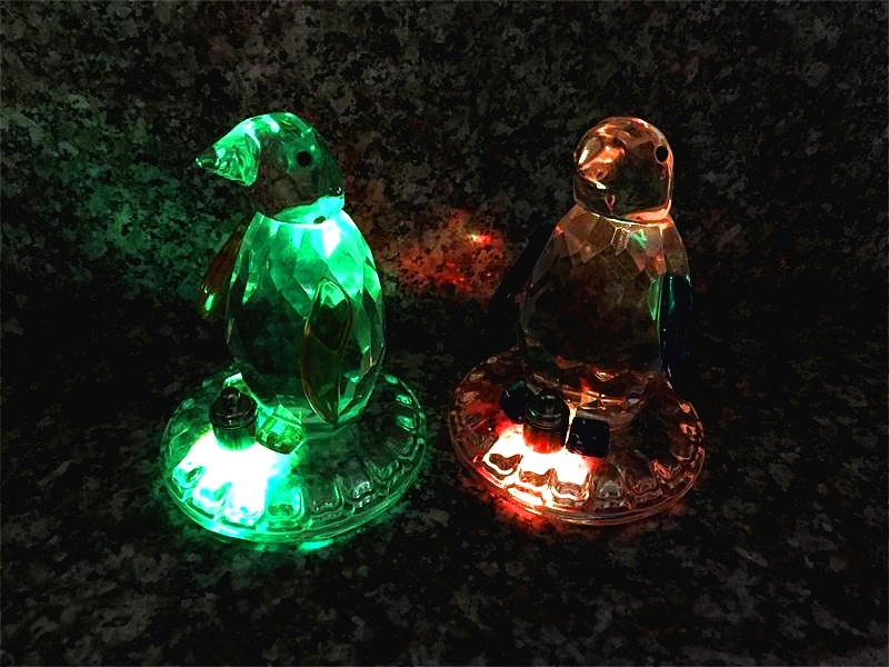 Crystal Penguin Colorful Light Luminous Small Animal Craft Gift Students&#039; Birthday Present Small Product Promotion Customization