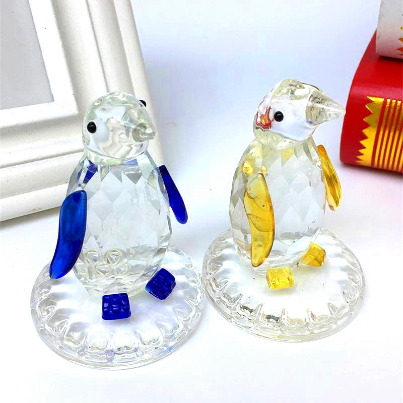 Crystal Penguin Colorful Light Luminous Small Animal Craft Gift Students&#039; Birthday Present Small Product Promotion Customization