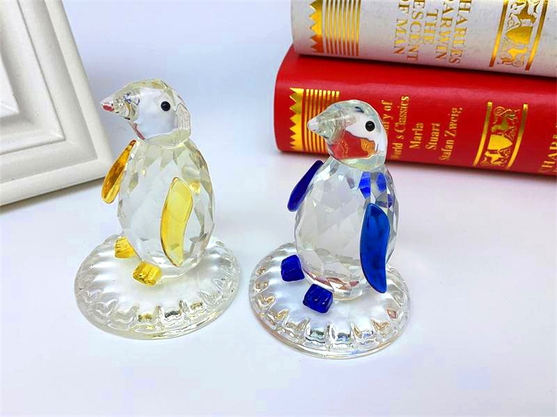 Crystal Penguin Colorful Light Luminous Small Animal Craft Gift Students' Birthday Present Small Product Promotion Customization
