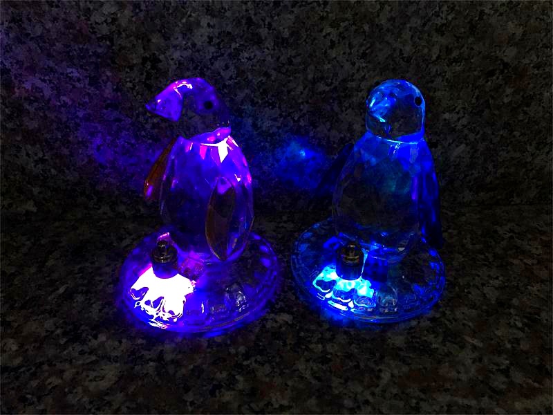 Crystal Penguin Colorful Light Luminous Small Animal Craft Gift Students' Birthday Present Small Product Promotion Customization