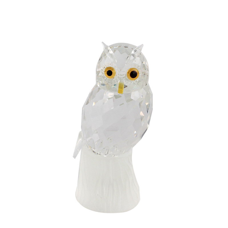 Cross-Border Foreign Trade Crystal Owl Creative Decoration Living Room Study Decoration Crystal Animal Custom Home Decoration