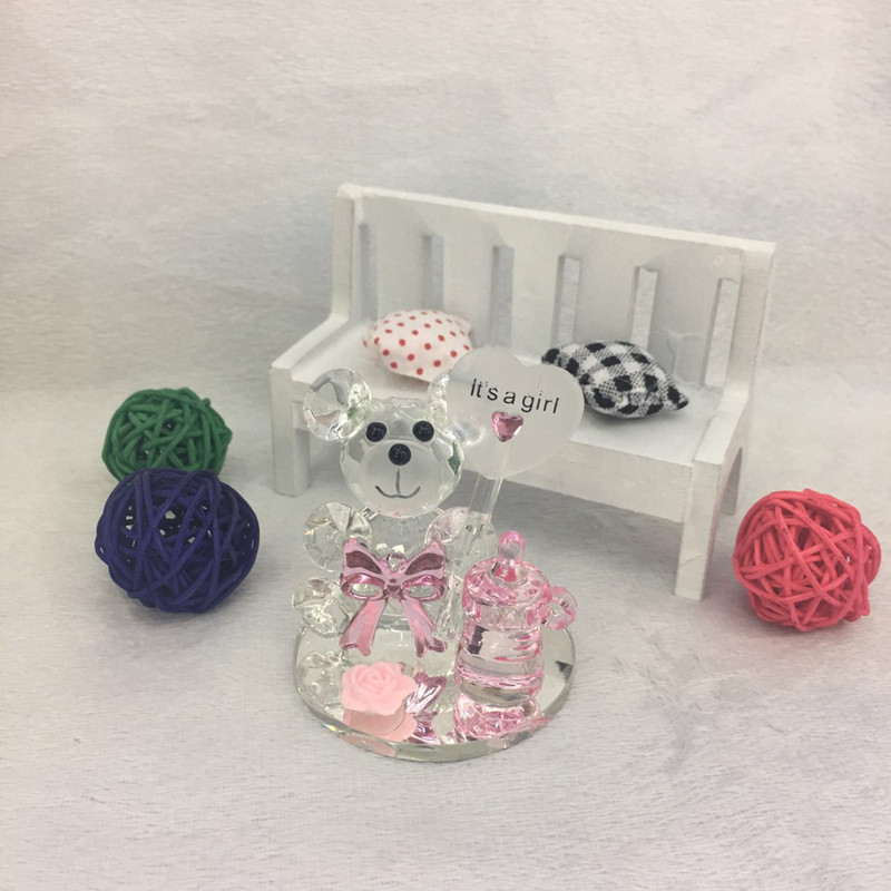 Exquisite Decorations Cell Phone Glasses Jewelry Counter Crystal Bear Small Animal Simple Modern Living Room Decoration Wholesale