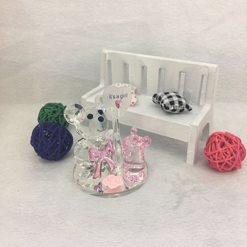 Exquisite Decorations Cell Phone Glasses Jewelry Counter Crystal Bear Small Animal Simple Modern Living Room Decoration Wholesale