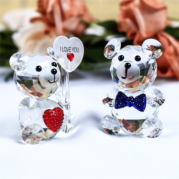 Crystal Bear Animal Customized Various Shapes Figure Plant Glass Crafts Home Decorations Crystal Bear Animal Customized Various Shapes Figure Plant Glass Crafts Home Decorations