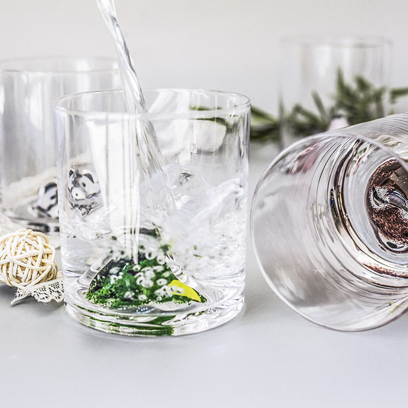 Creative Cute Animal Head Lead -free Transparent Thermostable Crystal Water Glass, large Capacity Domestic Beverage Mug