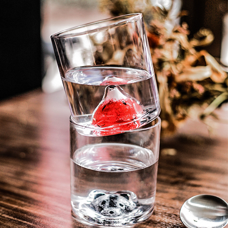Creative Cute Animal Head Lead -free Transparent Thermostable Crystal Water Glass, large Capacity Domestic Beverage Mug