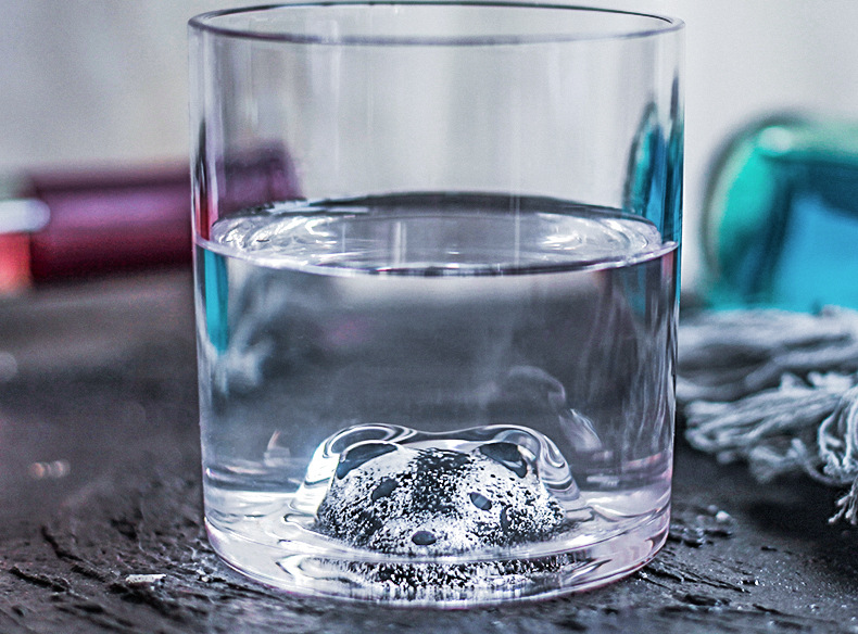 Creative Cute Animal Head Lead -free Transparent Thermostable Crystal Water Glass, large Capacity Domestic Beverage Mug