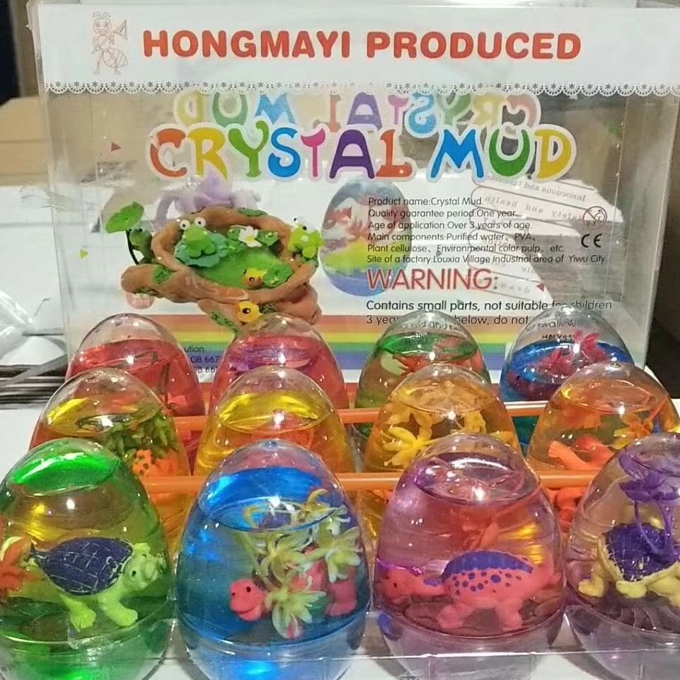 Dinosaur insect underwater animal world transparent shlem non-toxic crystal putty can blow bubbles children's toys Dinosaur insect underwater animal world transparent shlem non-toxic crystal putty can blow bubbles children's toys