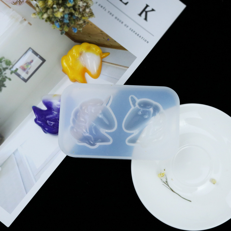 DIY Crystal Glue Mirror Two-Piece Unicorn Animal Silicone Mold Aromatherapy Gypsum Expansion Handmade Soft Ornaments DIY Crystal Glue Mirror Two-Piece Unicorn Animal Silicone Mold Aromatherapy Gypsum Expansion Handmade Soft Ornaments